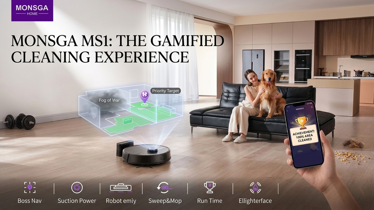Test du robot aspirateur MONSGA : quand la navigation laser rencontre le nettoyage gamifié