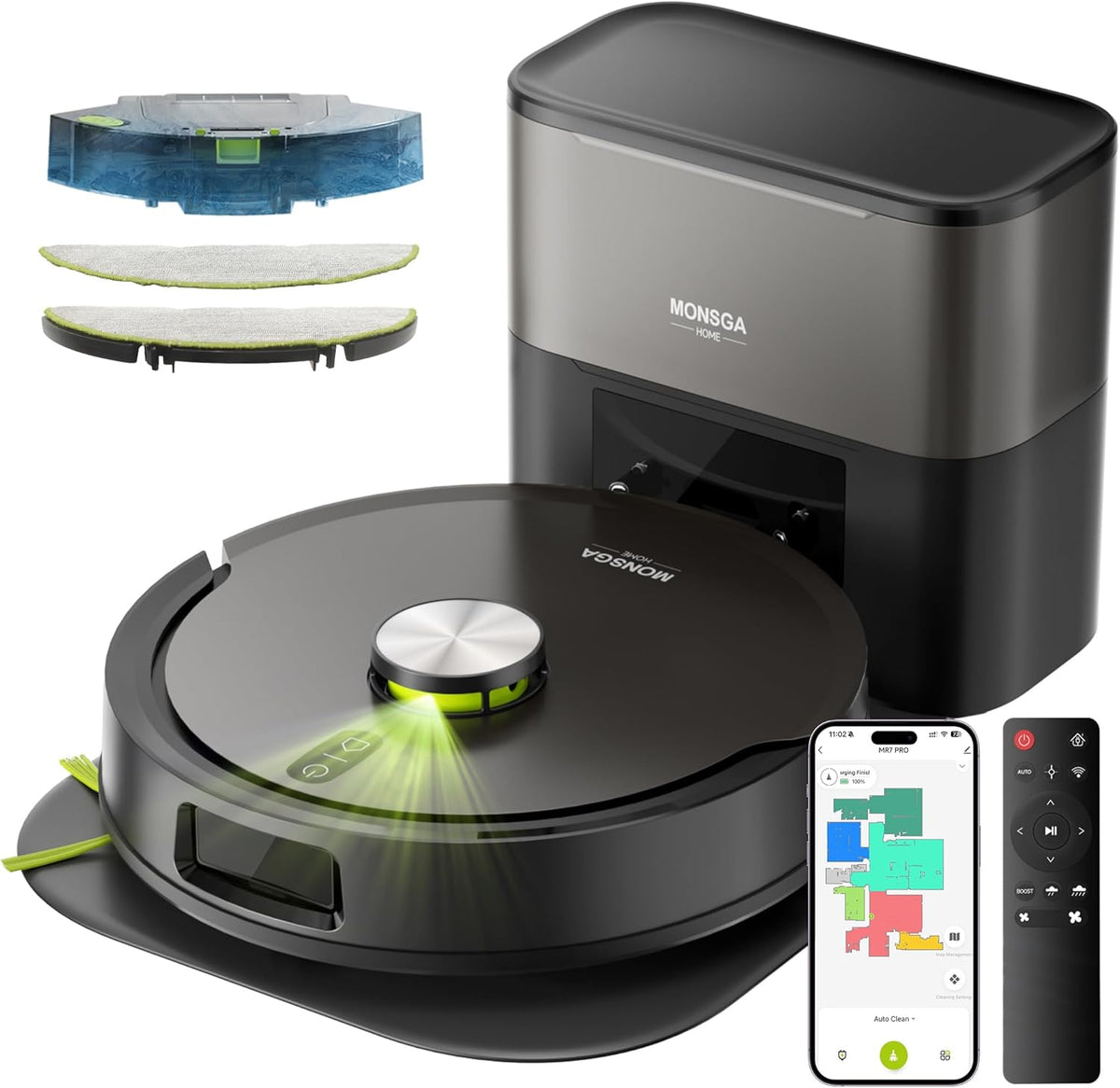MONSGA MR7 PRO Robot Vacuum & Mop
