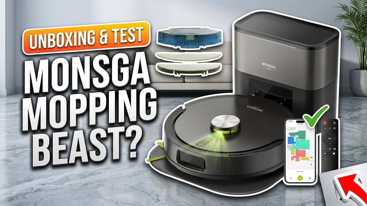 MONSGA MR7 PRO Robot Vacuum and Mop Combo Review 🔥