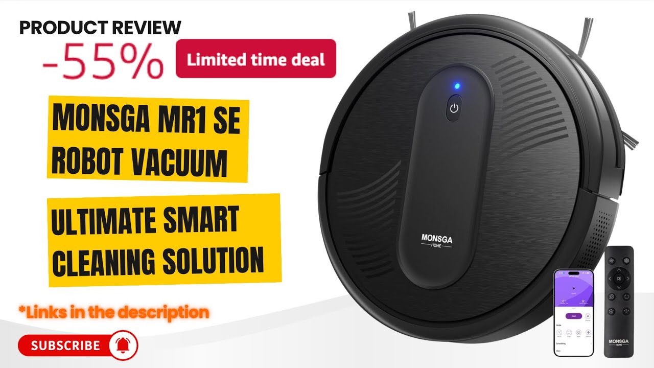 MONSGA MR1 SE Robot Vacuum Review 2025 | 3000Pa Suction, App & Voice Control, Ultra-Slim Design