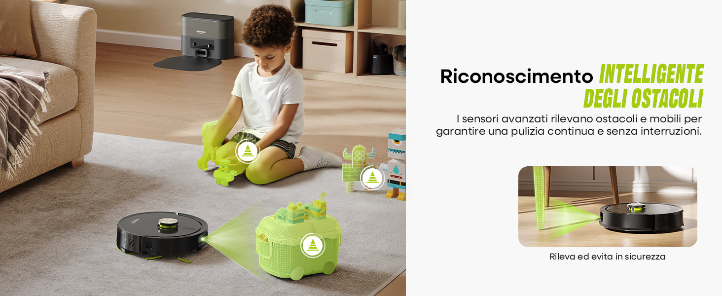 MONSGA MR7 PRO Materiali di Consumo e Accessori per la Pulizia navigazione lidar e rilevamento ostacoli 2