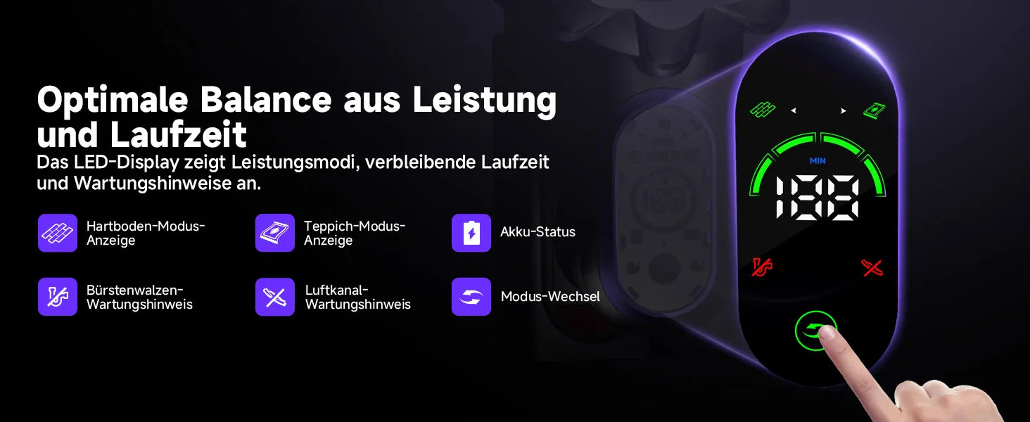 MONSGA MV3 Zubehör Bürstenkopf und Stiel/Teleskoprohr  1