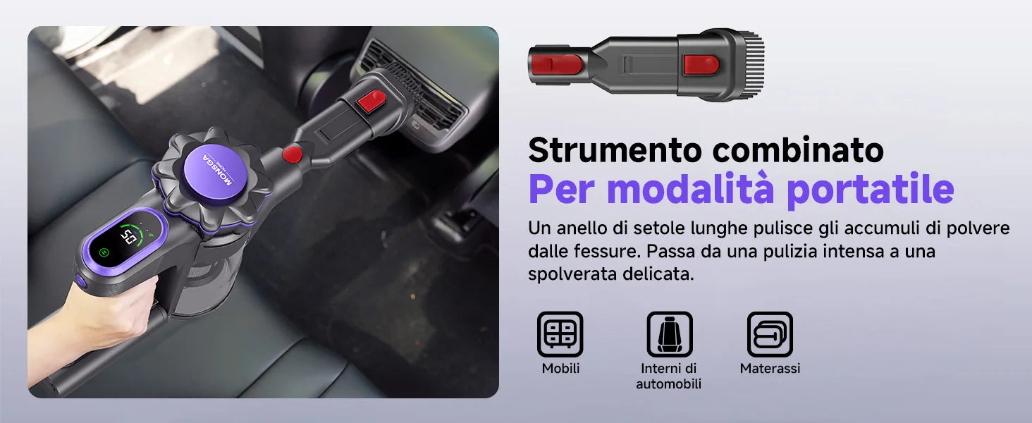 MONSGA MV3 Accessori testina e manico/tubo  3