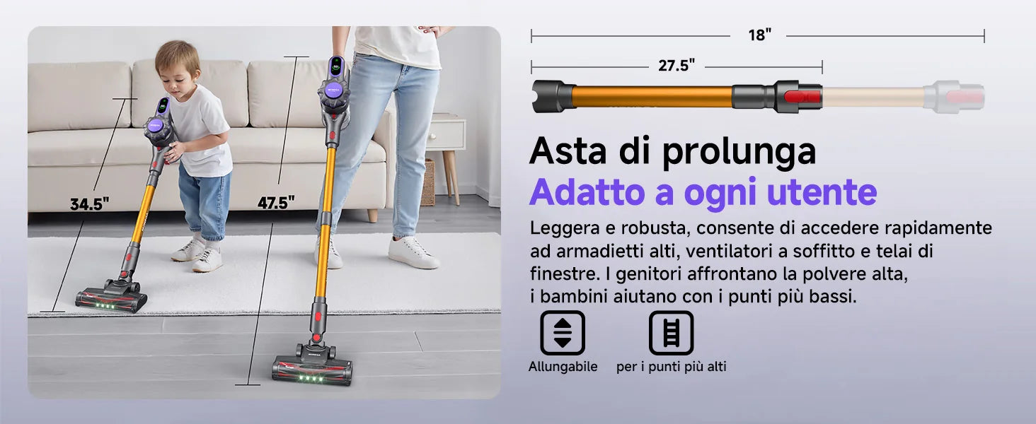 MONSGA MV3 Accessori testina e manico/tubo  4