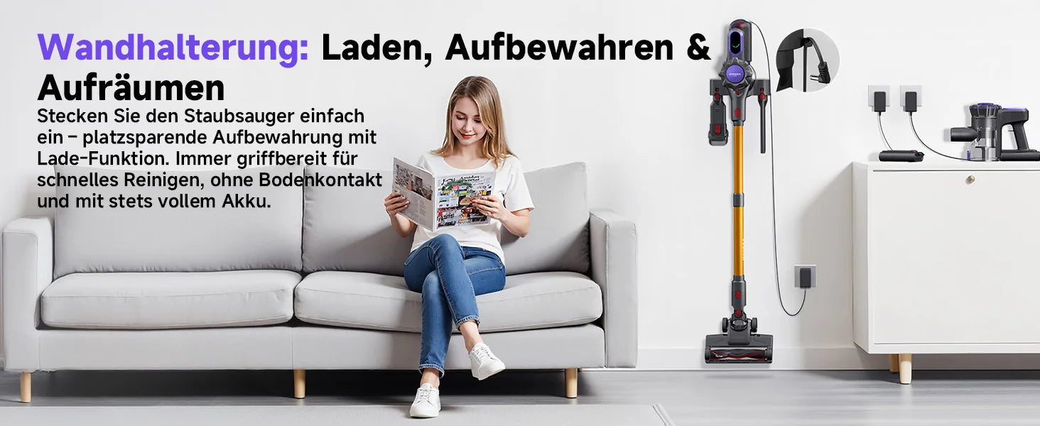 MONSGA MV3 Zubehör Bürstenkopf und Stiel/Teleskoprohr  1